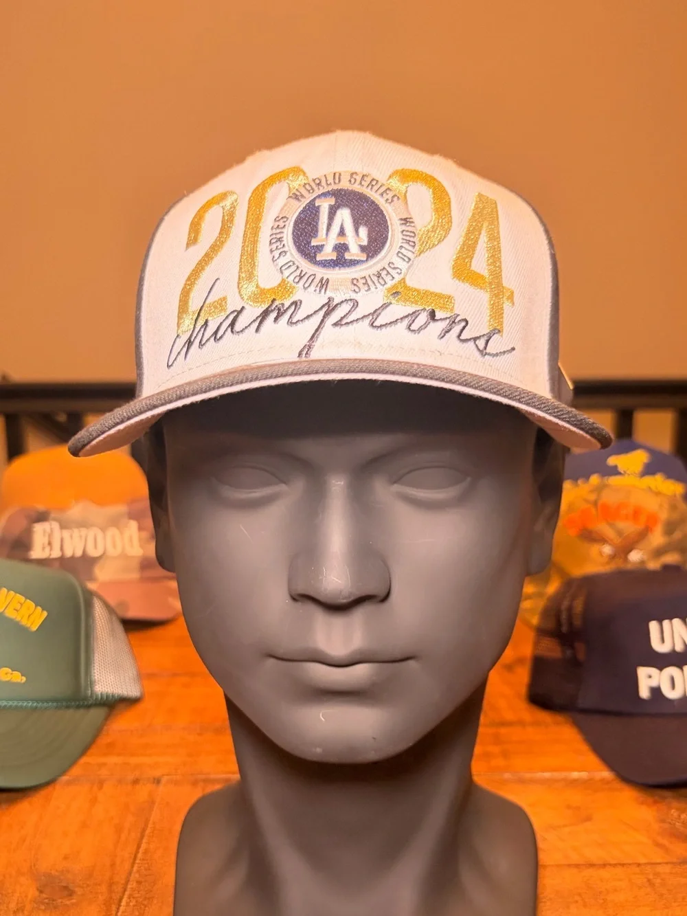 New Era 2024 LA Dodgers Champions White & Black World Series Snapback